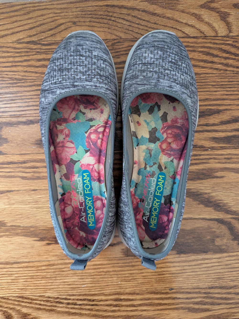 Skechers Gray Slip-On On-the-Go Memory Foam Flats